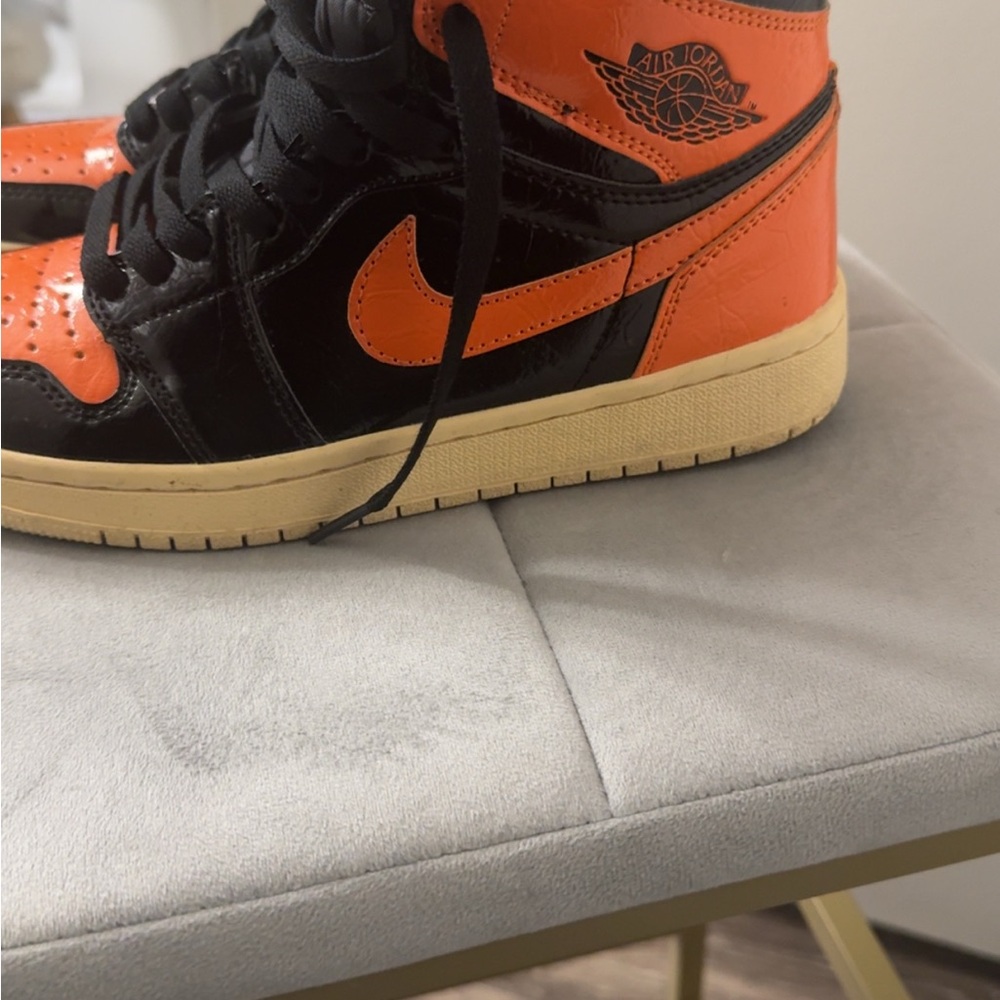 Nike Air Jordan High-Top Sneakers - Black and Orange
